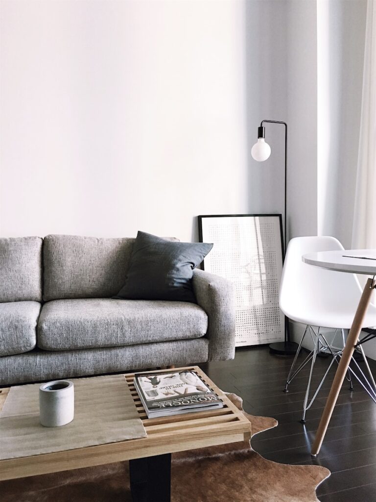 brown wooden center table inside room, Budget Living Room Ideas