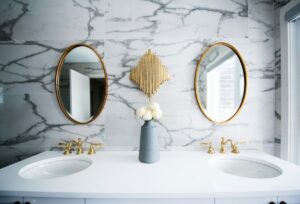 white ceramic sink, Vanity decor ideas