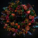 red and green flower bouquet