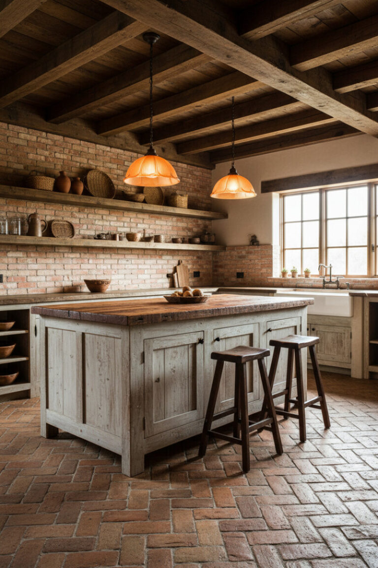 Inspiring Brick Floor Kitchen Ideas for a Timeless Look - Tale of Home