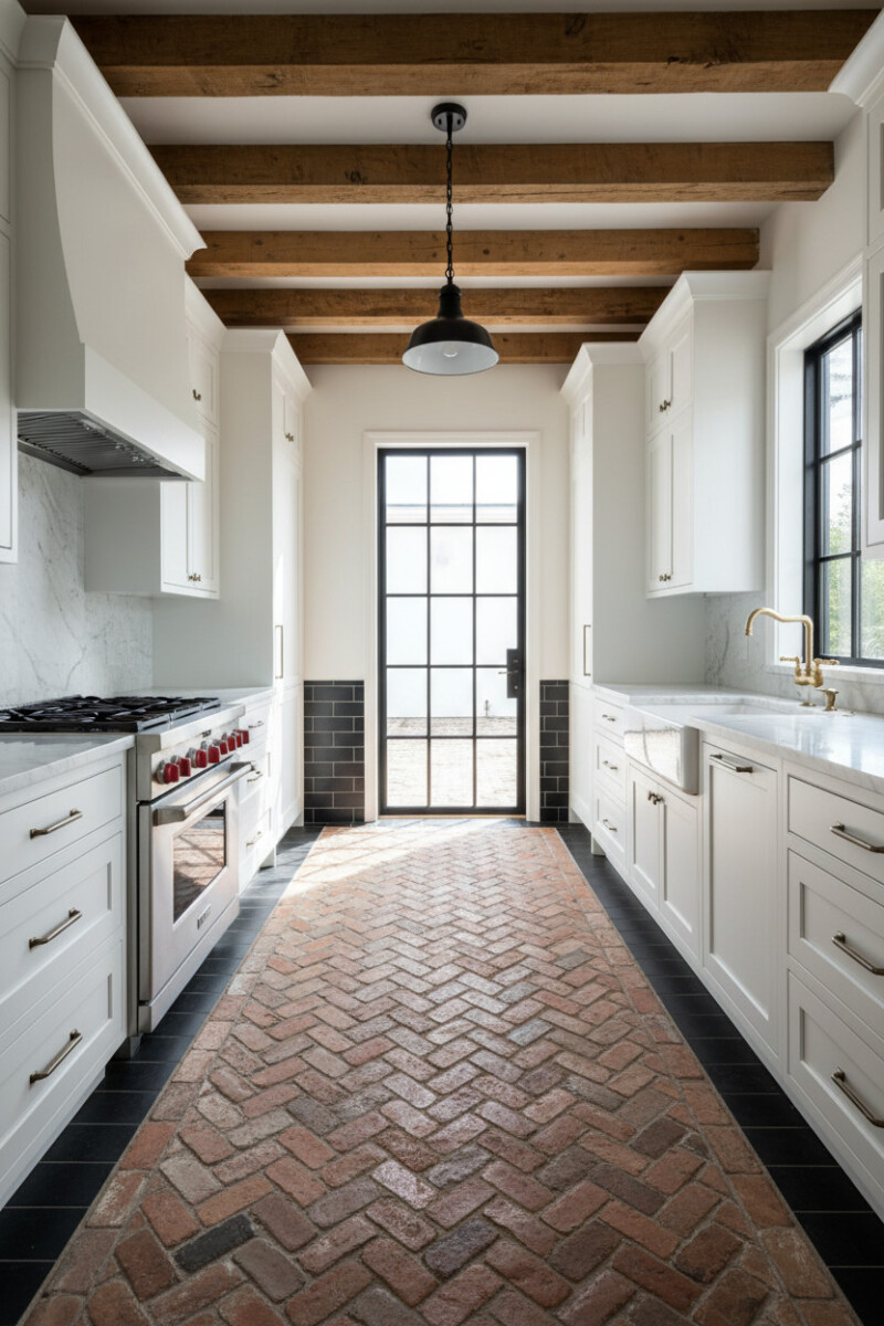 Inspiring Brick Floor Kitchen Ideas for a Timeless Look - Tale of Home