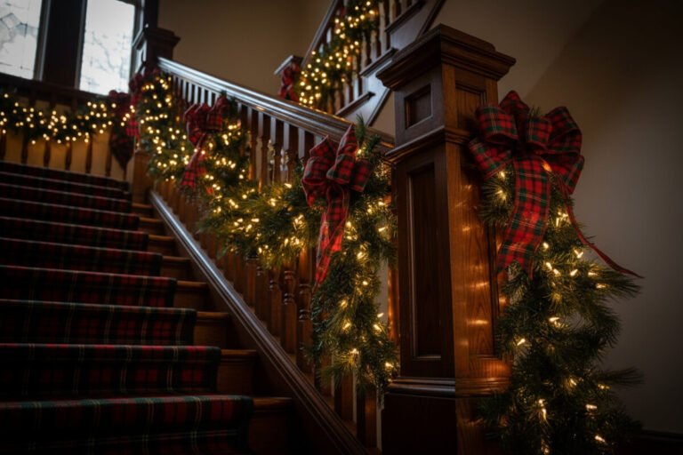 Christmas Staircase Garland Designs
