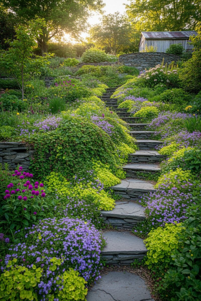 Gorgeous Hillside Garden Ideas to Beautify Your Sloped Yard - Tale of Home