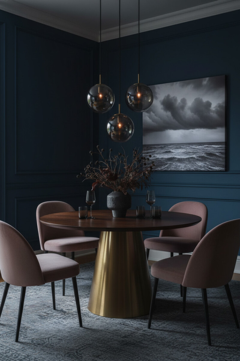 Elegant Moody Dining Room Designs with Dramatic Flair - Tale of Home