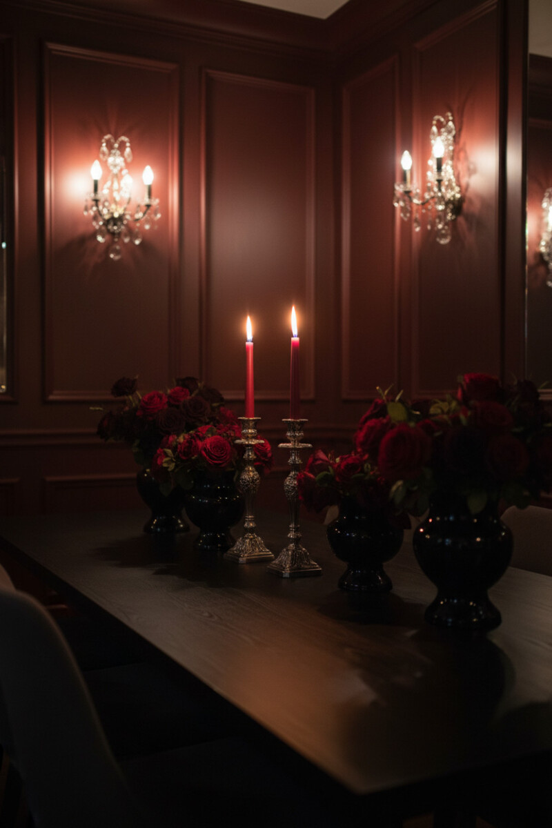 Elegant Moody Dining Room Designs with Dramatic Flair - Tale of Home