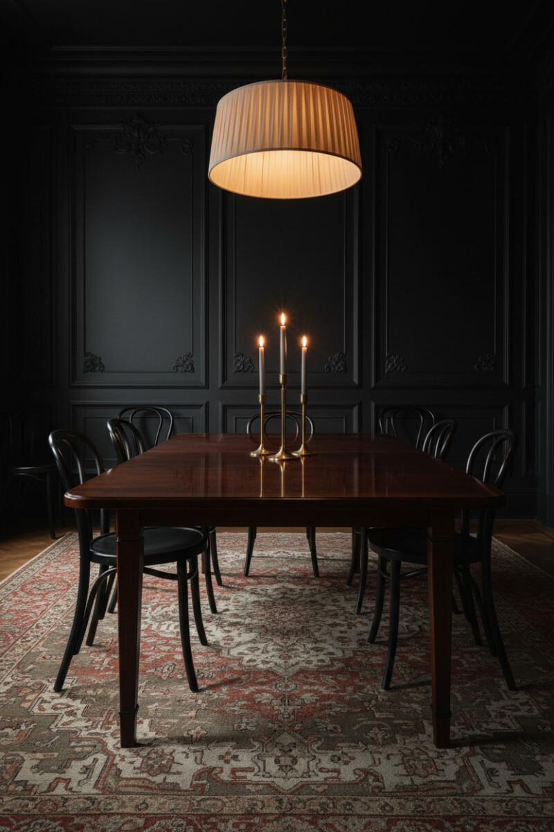 Elegant Moody Dining Room Designs with Dramatic Flair - Tale of Home