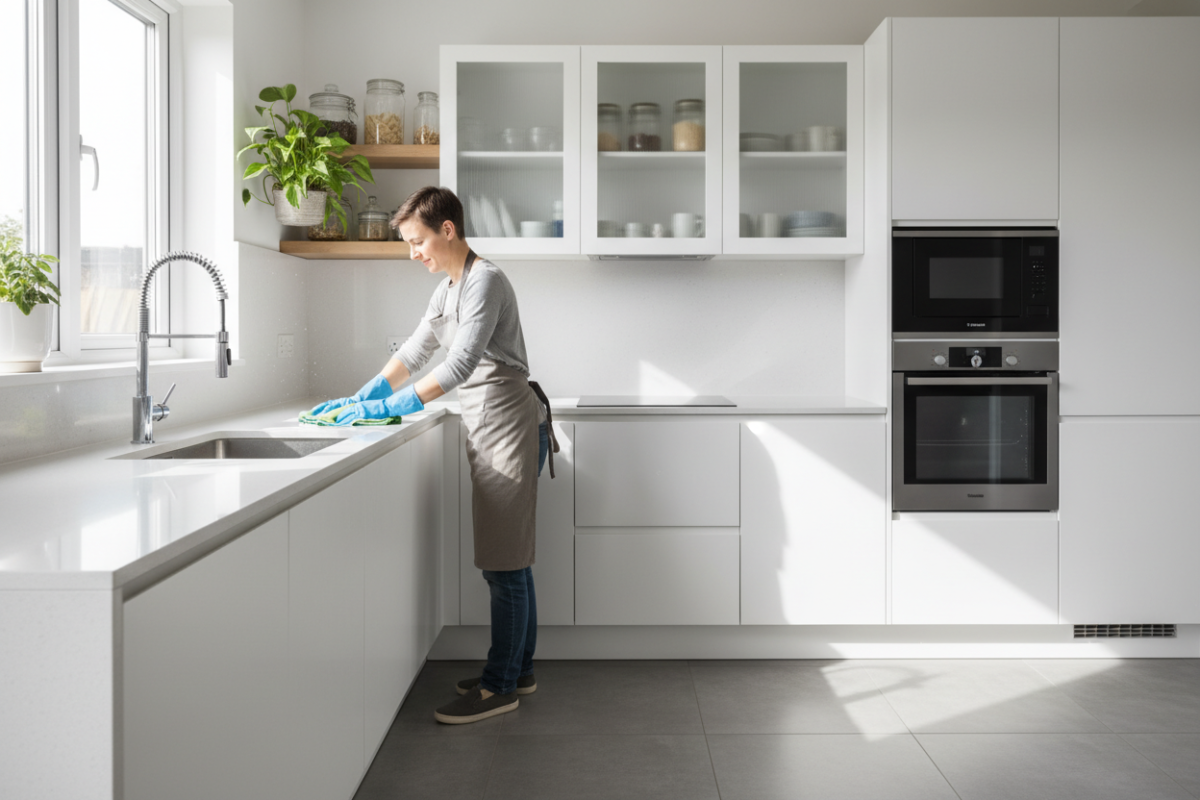 Deep cleaning bathroom in one day